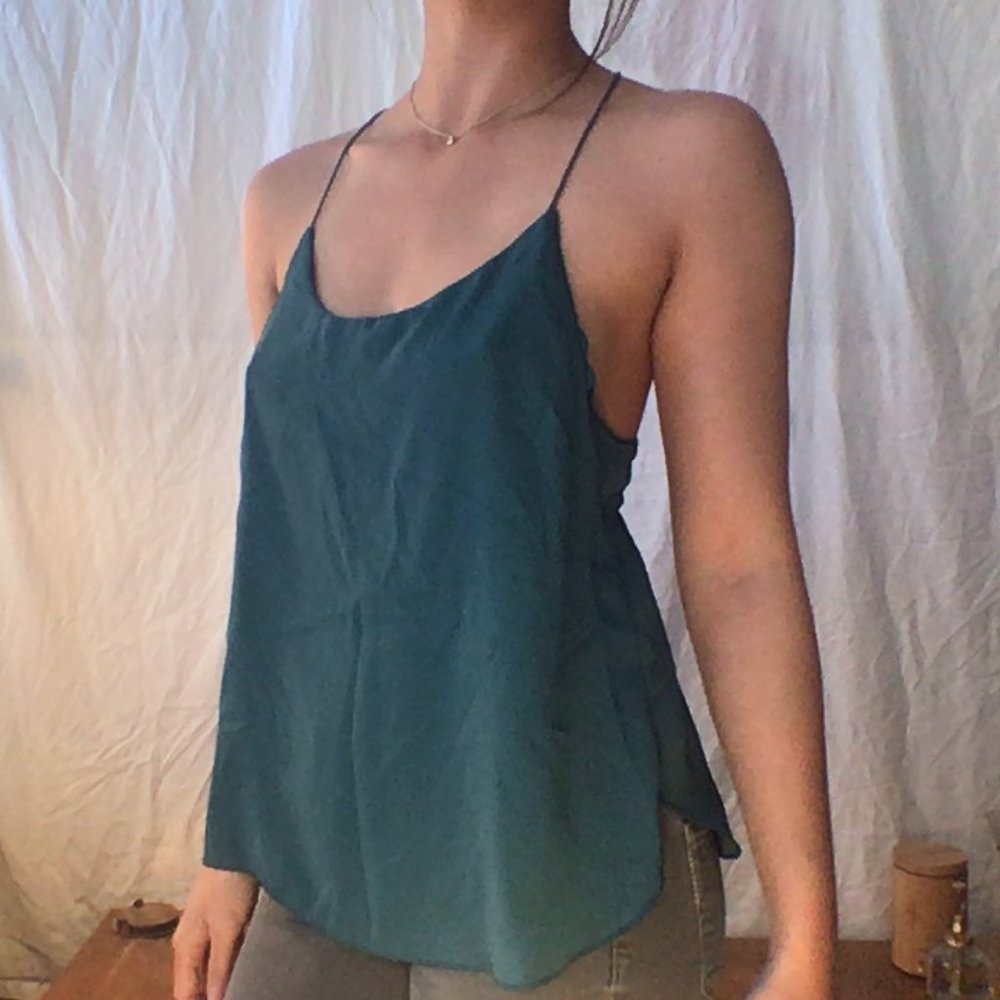 Free People Teal Tank Top